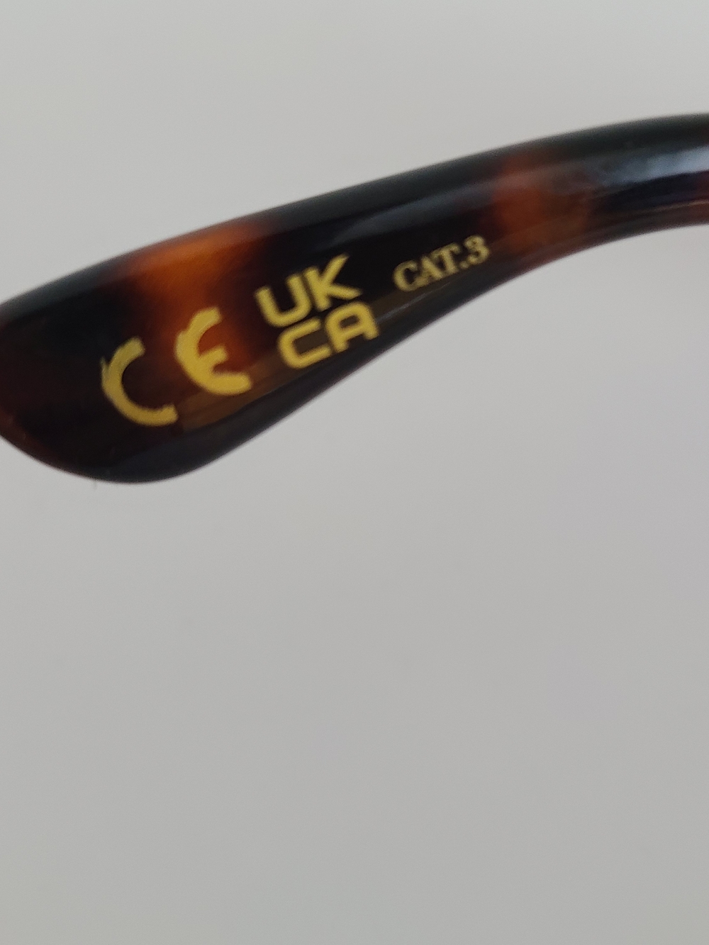 Mango Tortoiseshell Sunglasses with Dark Brow Amber Accents and Navy Blue Lenses - Picture 5 of 6